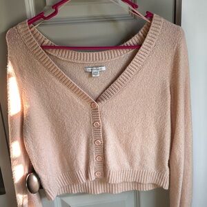 American Eagle Cropped Button Sweater